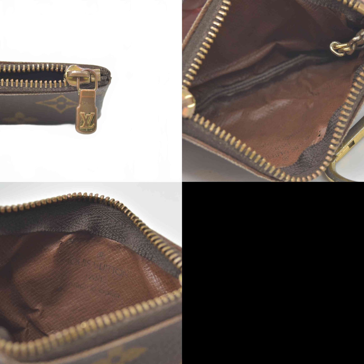 $345 2002 Louis Vuitton Monogram Key Pouch CA0012