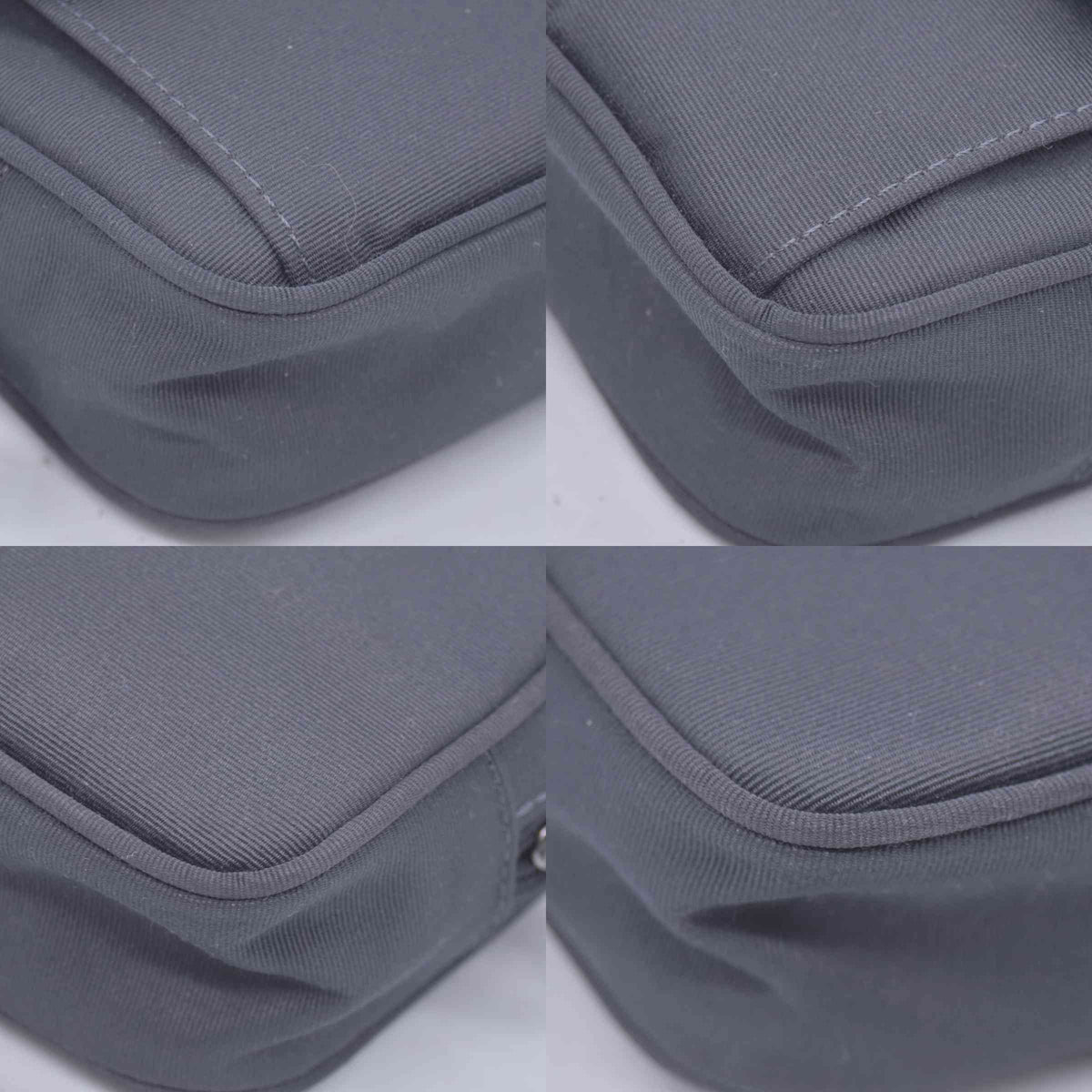 $380 BURBERRY Canvas Plaid Trim Flap Pocket Cosmetic Case Black CONSIGNMENT 10021231