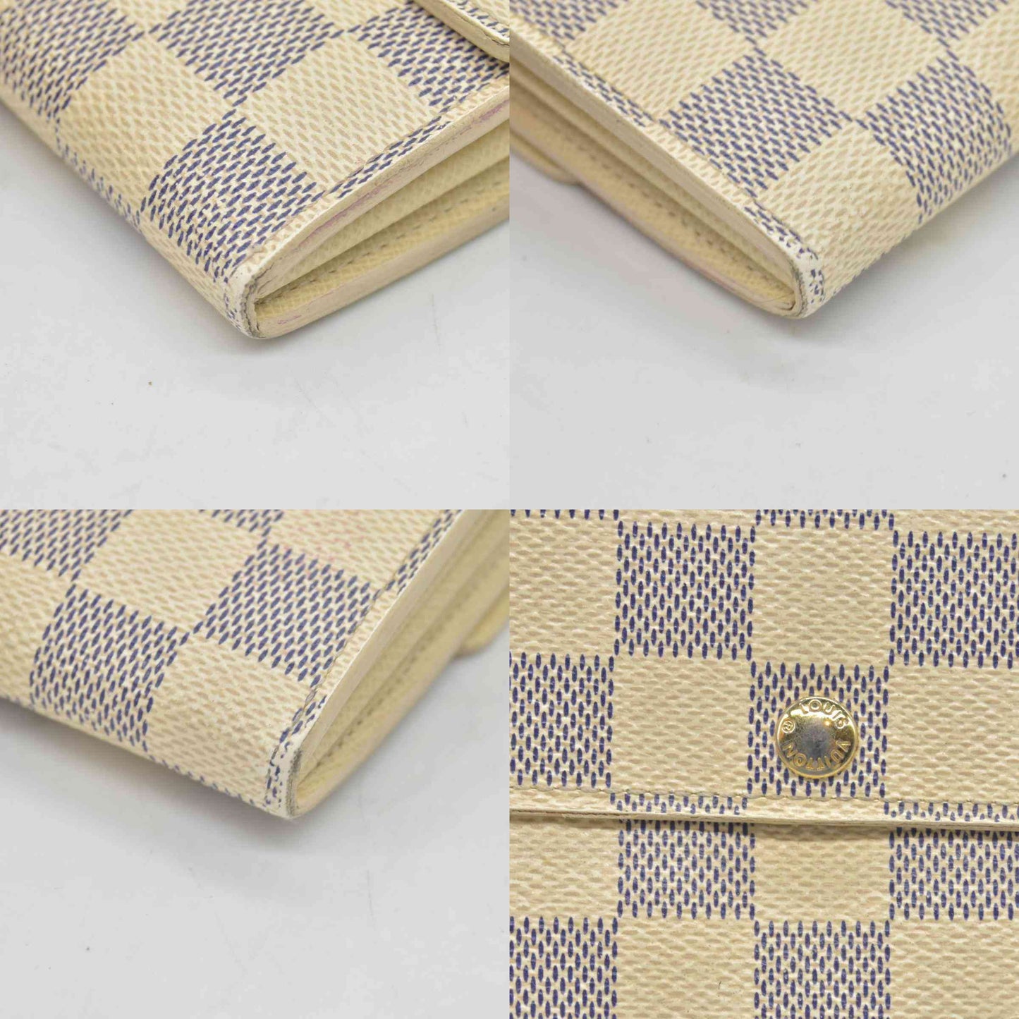 $670 Louis Vuitton Damier Azur Sarah Wallet CONSIGNMENT