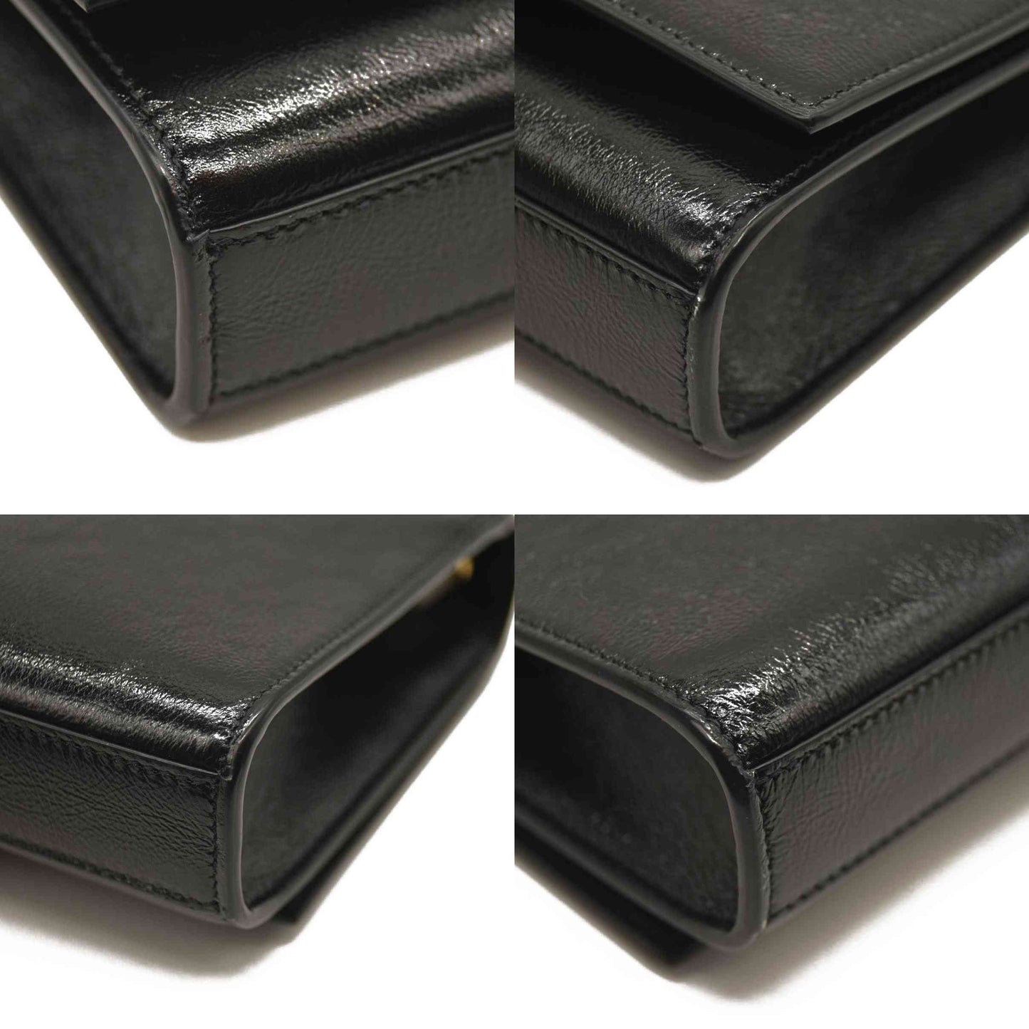 SAINT LAURENT  Grain De Poudre Medium Classic Monogram Kate Satchel Black