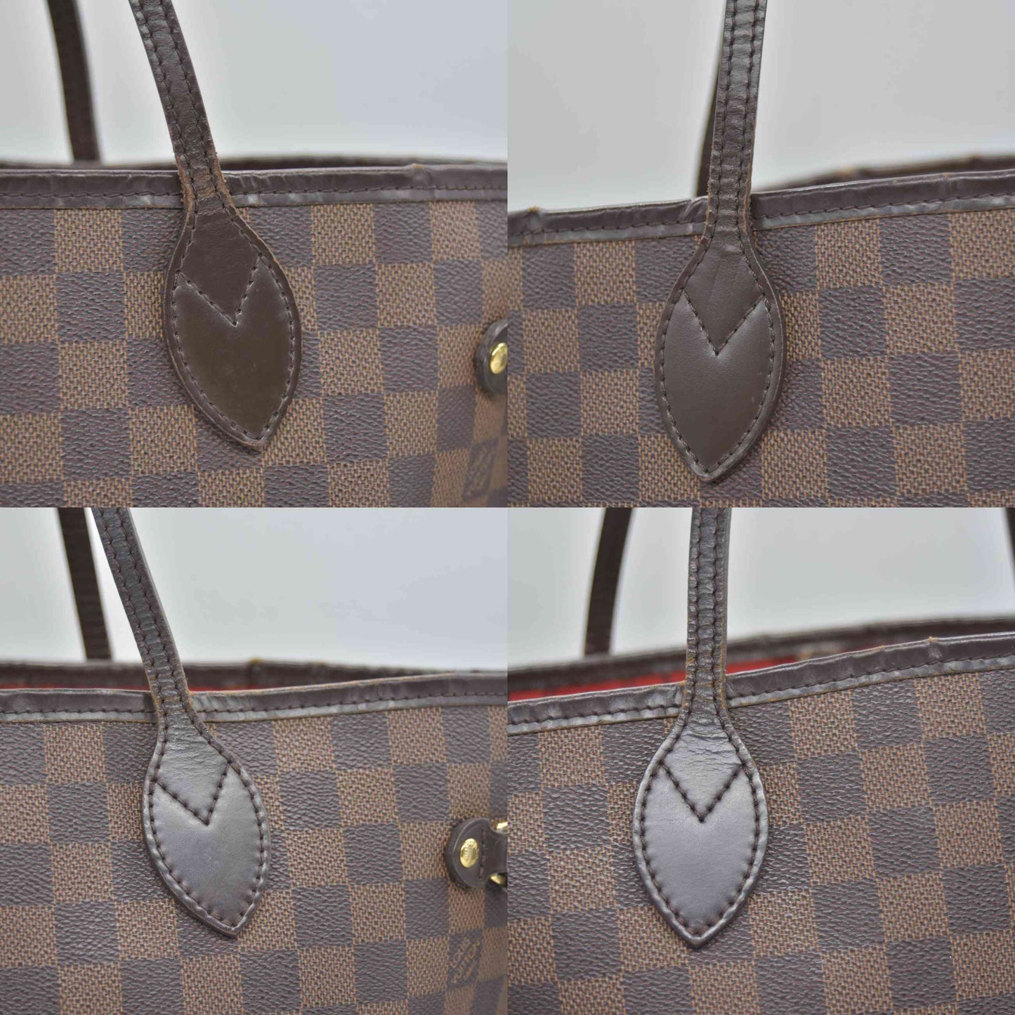 $2240 2010 Louis Vuitton Neverfull MM Damier Ebene  CA0190