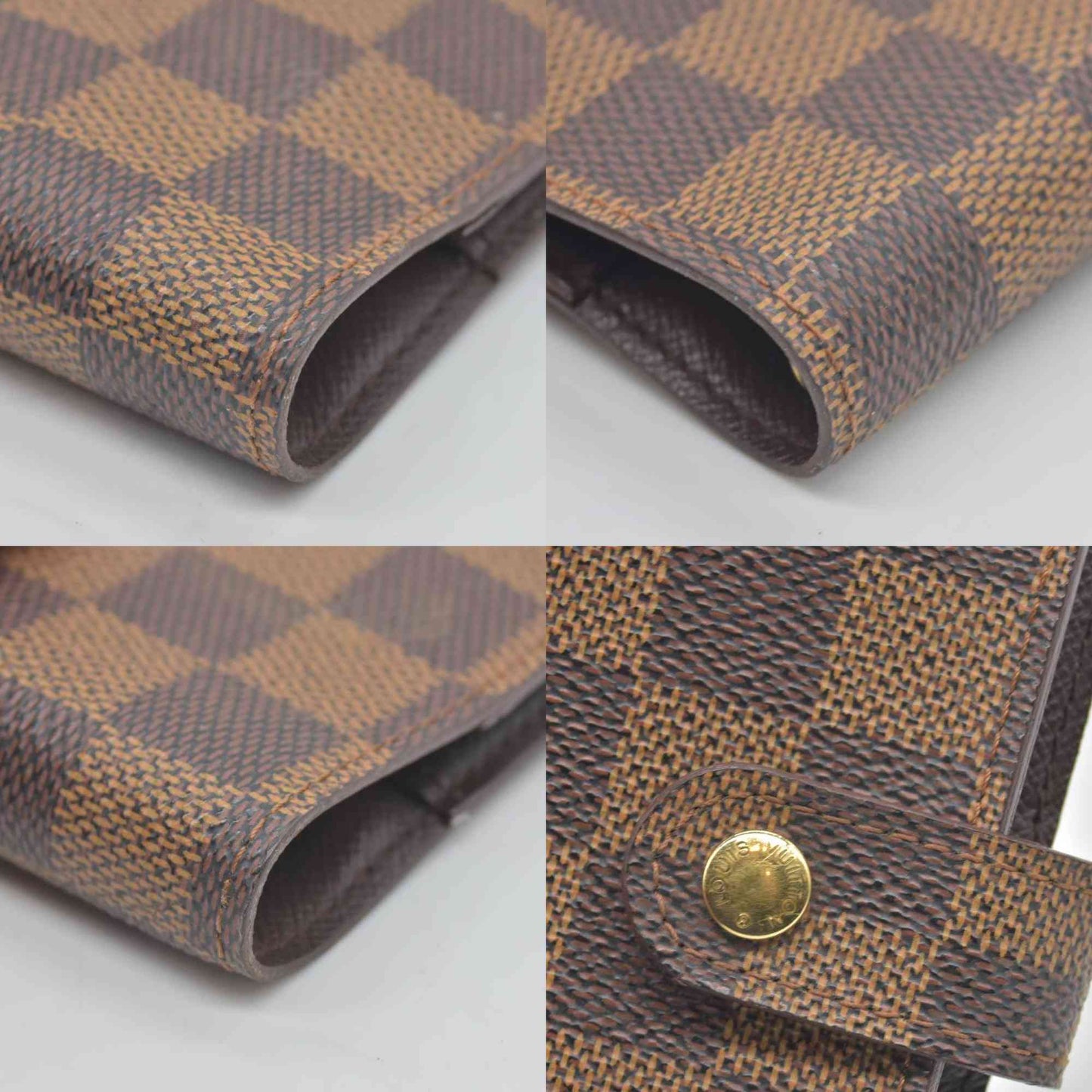 $505 Louis Vuitton Damier Ebene Small Ring Agenda Cover CONSIGNMENT