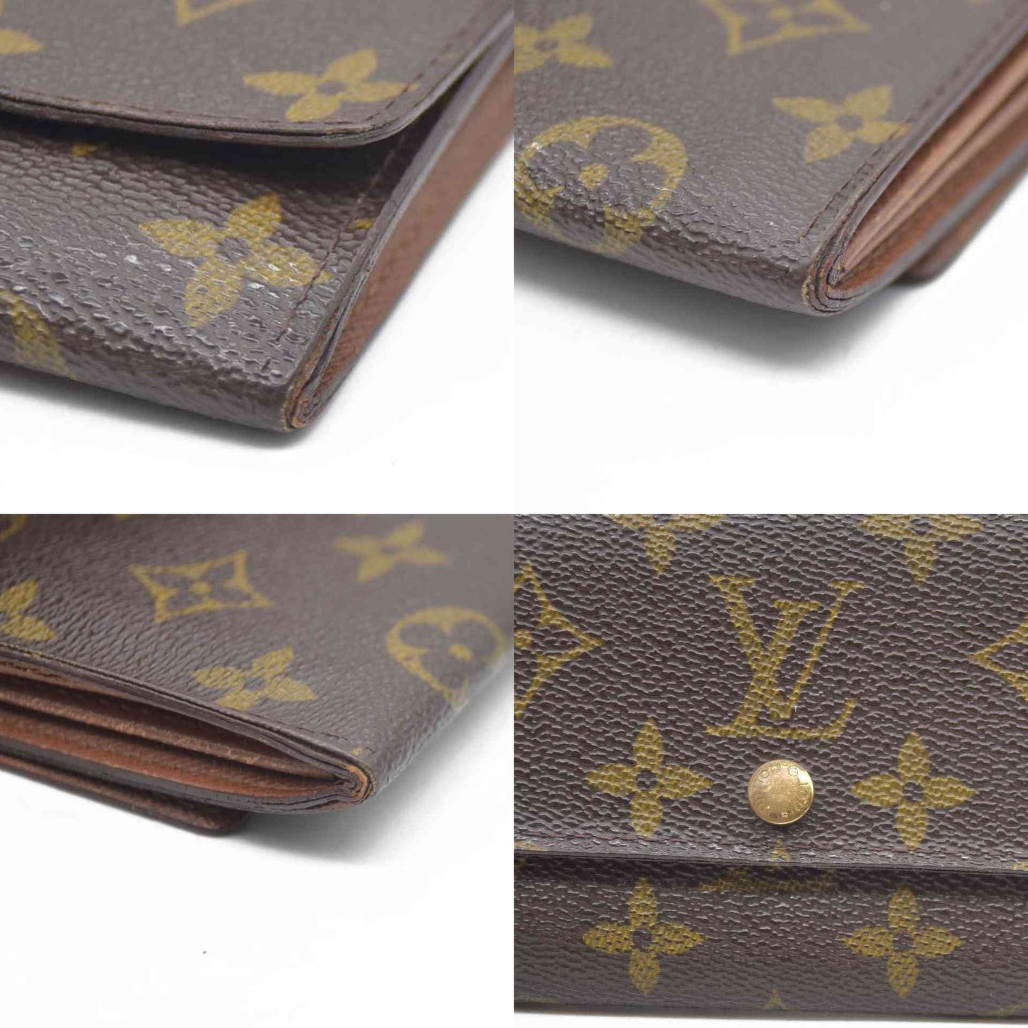 Louis Vuitton $610 Monogram Porte Monnaie Zip Bifold Wallet CA0999