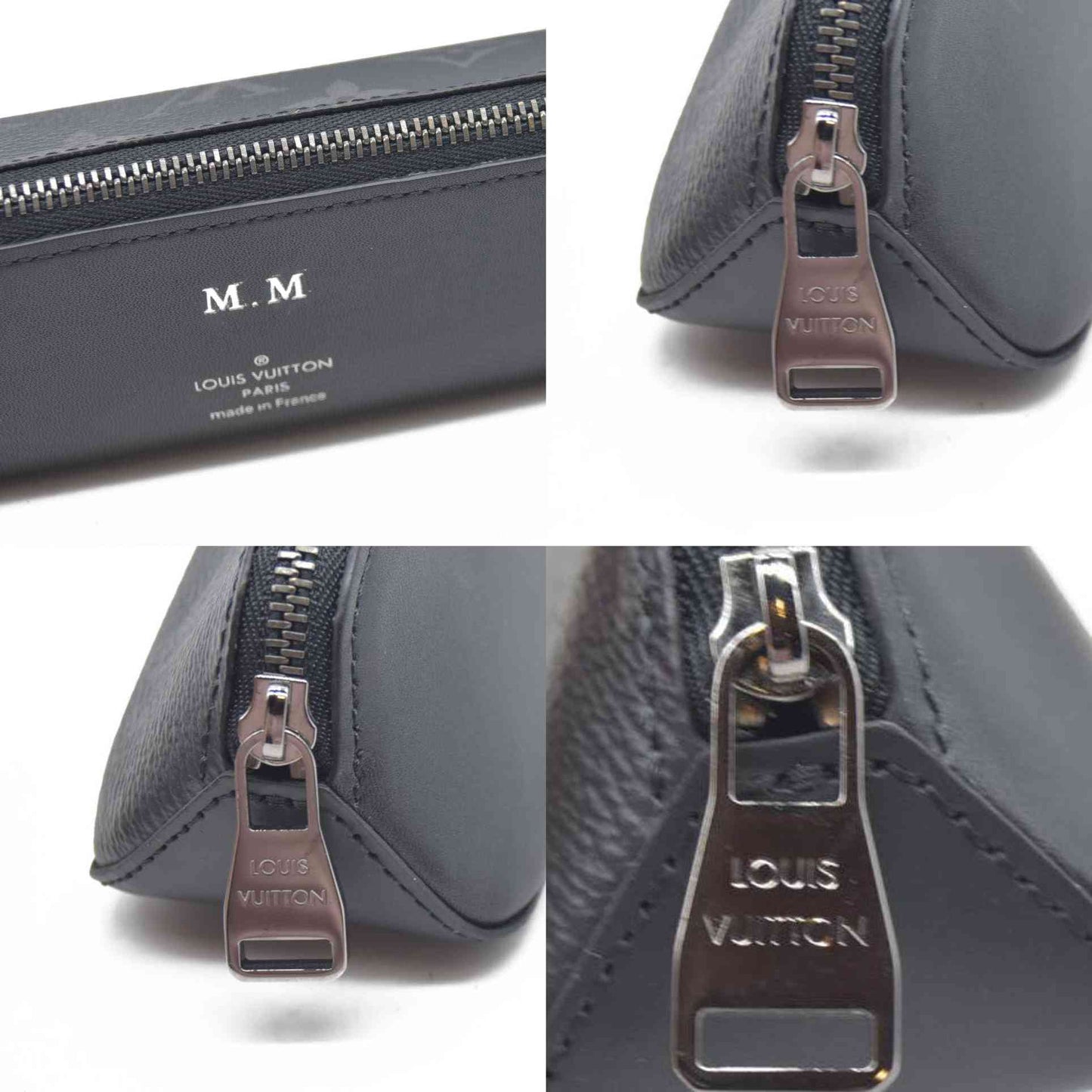 $470 Louis Vuitton Monogram Eclipse Truth Elizabeth Pen Case Black SP4157