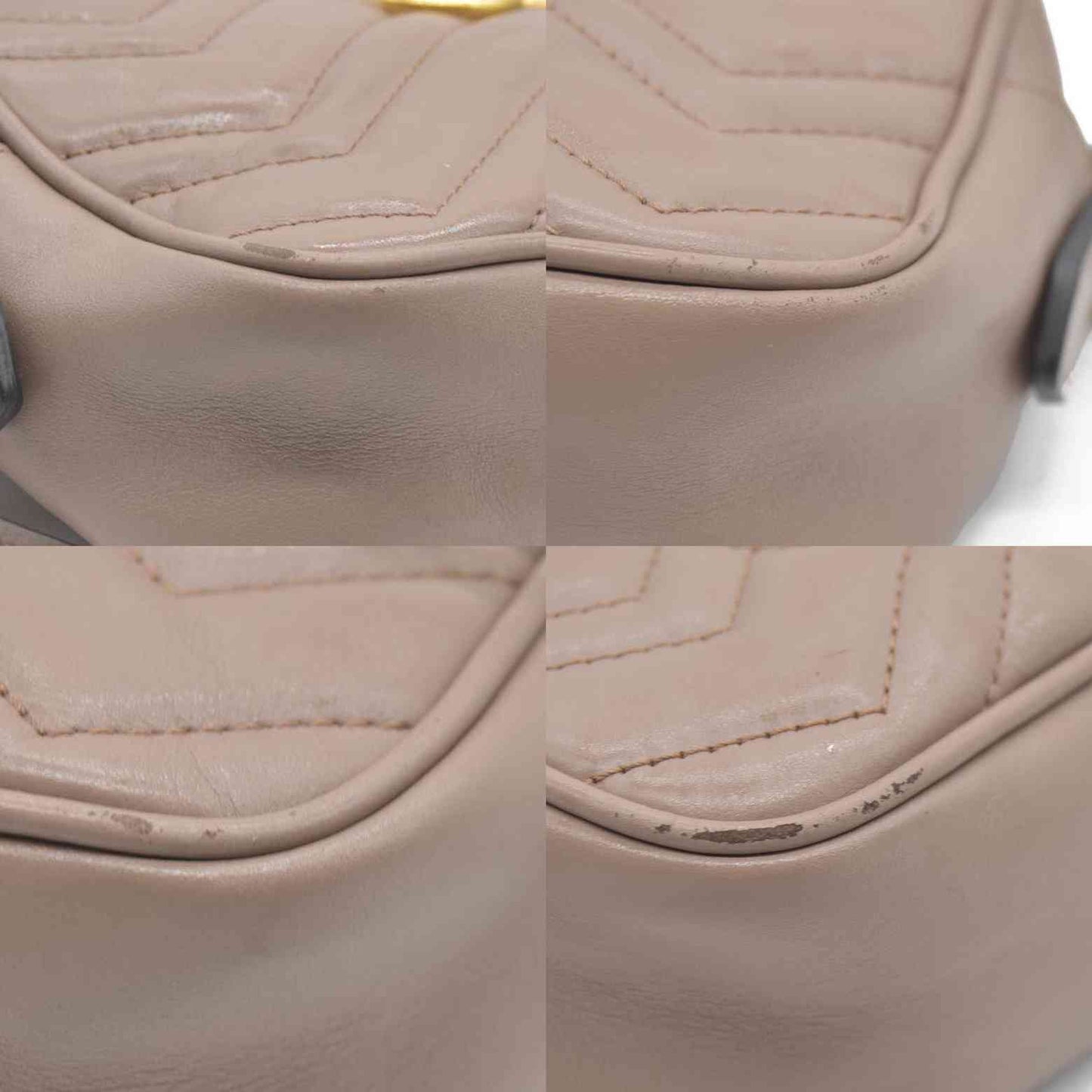 $1800 GUCCI Mini Marmont Porcelain Rose Camera Bag Crossbody