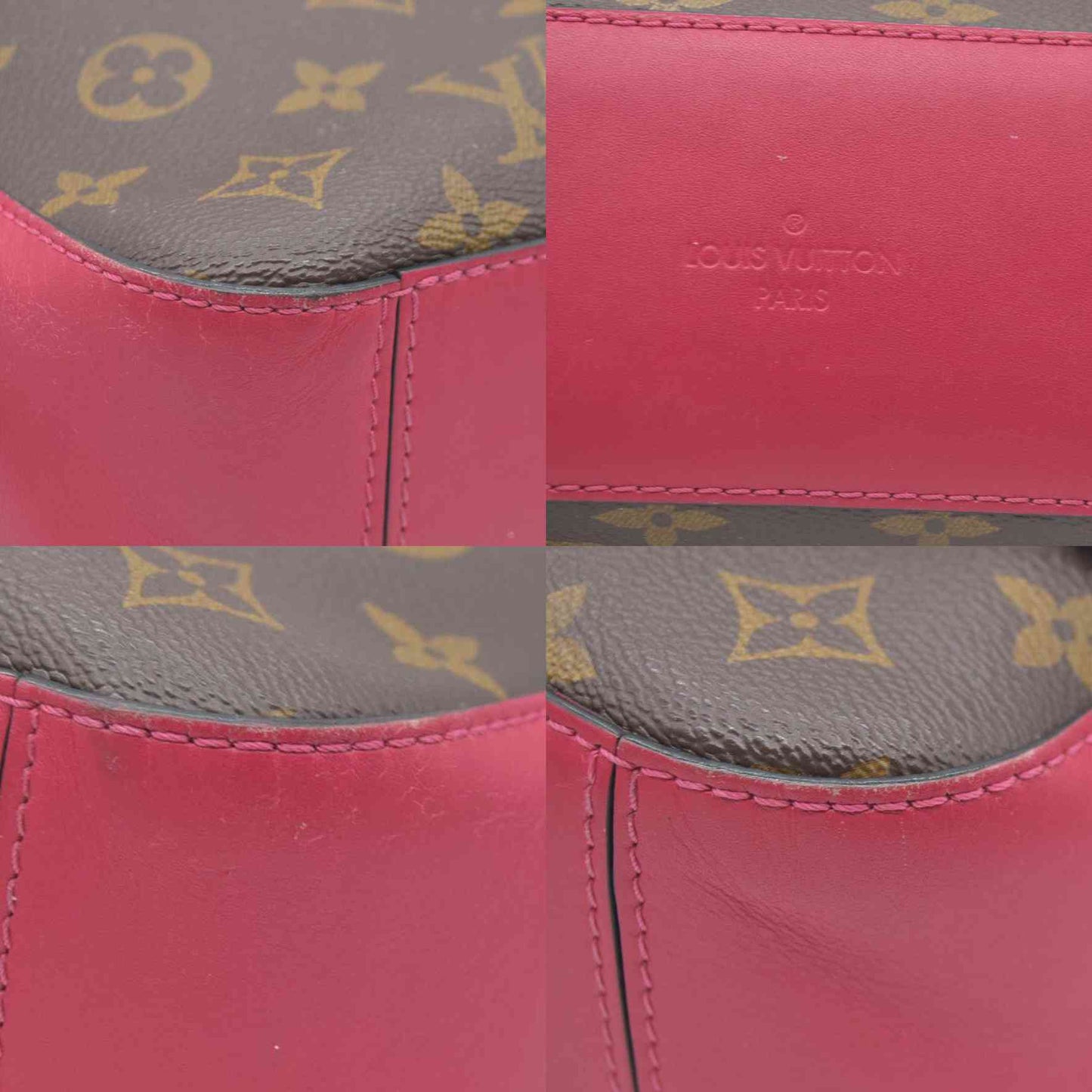 $1710 Louis Vuitton Saintonge Freesia Pink Monogram Canvas Cross Body Bag DU2108 2018