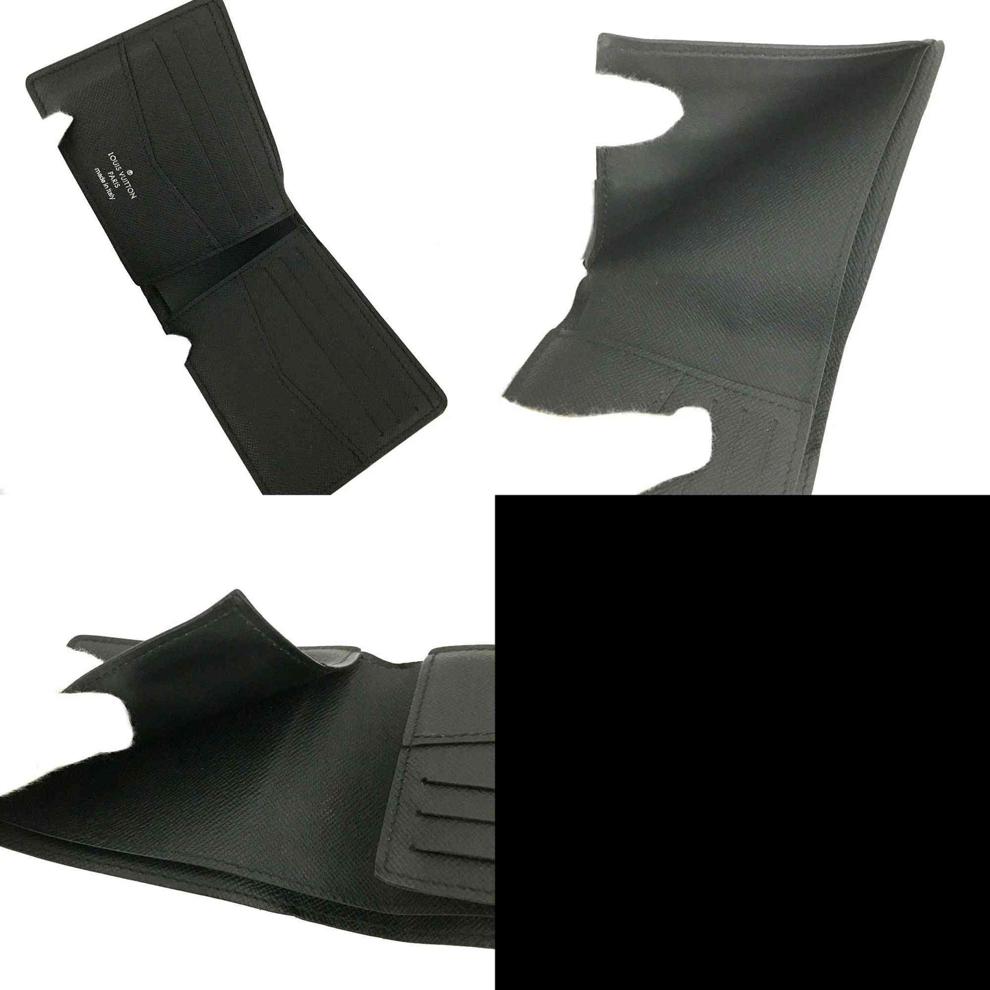 Louis Vuitton Monogram Eclipse Portefeuille Slender Bifold Wallet Black RFID