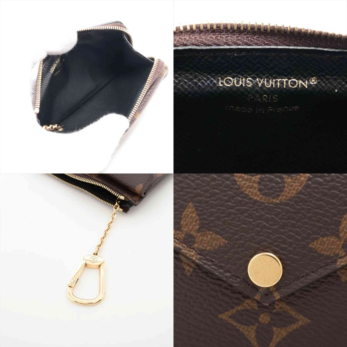 $695 Louis Vuitton Monogram Porto Cartolecto Verso Black × Brown 10021123