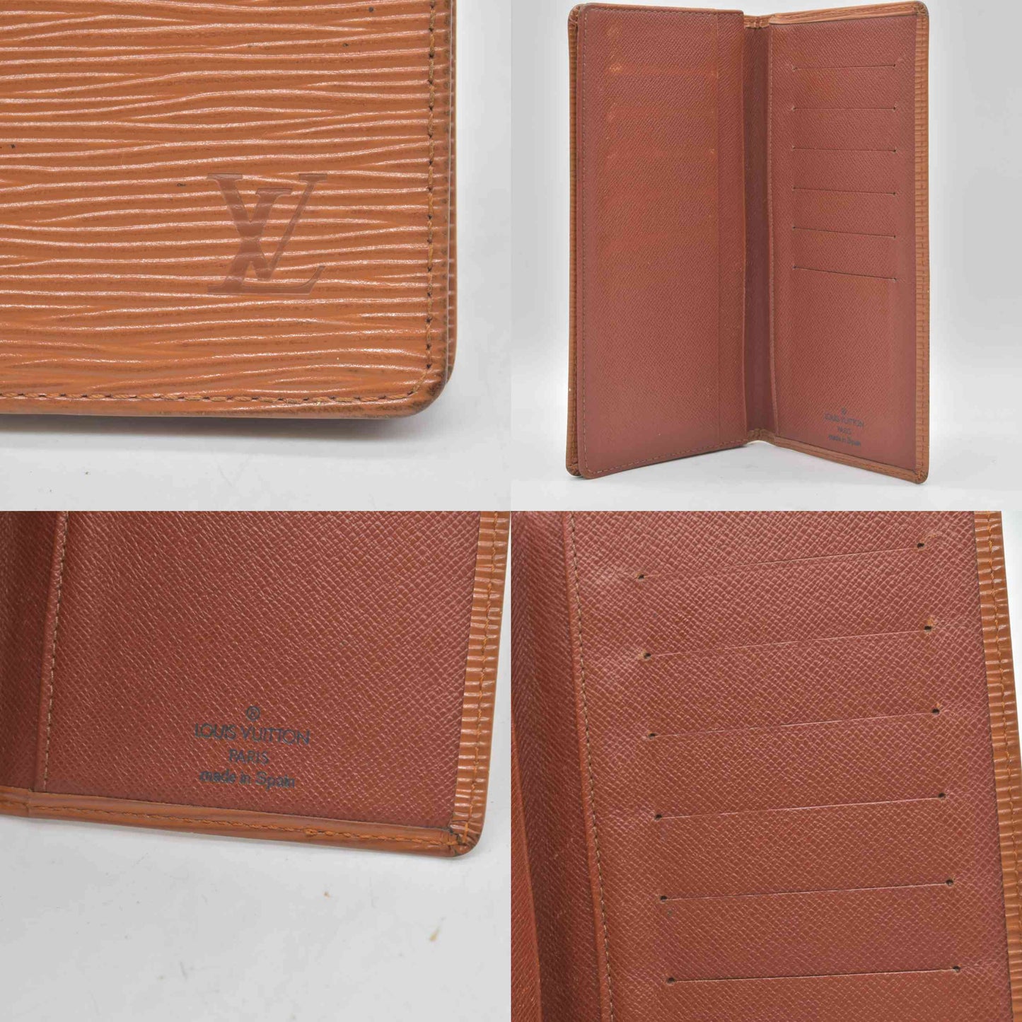 $650 1999 Louis Vuitton Epi Checkbook Holder Wallet CA0979