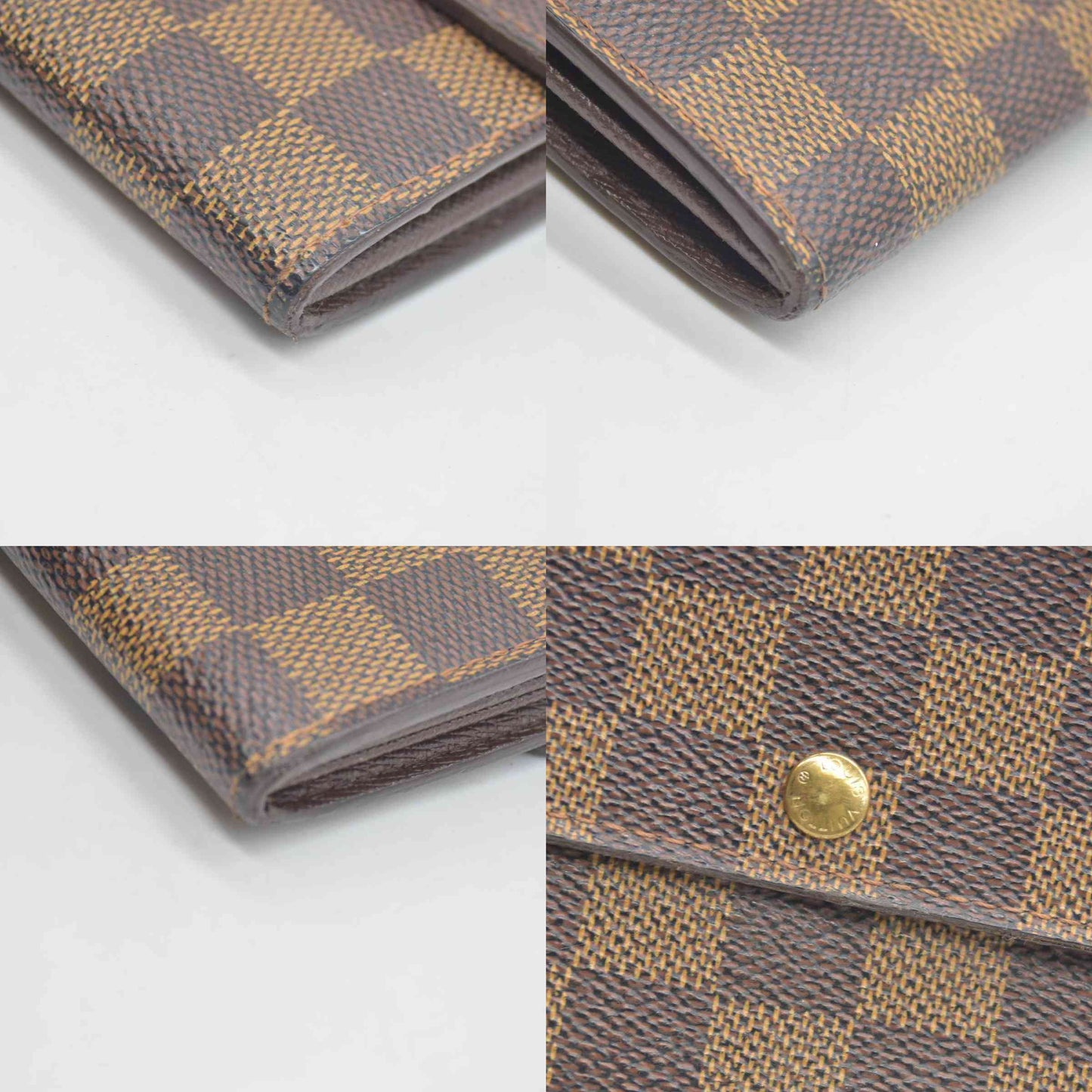 $775 2005 Louis Vuitton Damier Ebene Sarah Wallet CA0075 CONSIGNMENT