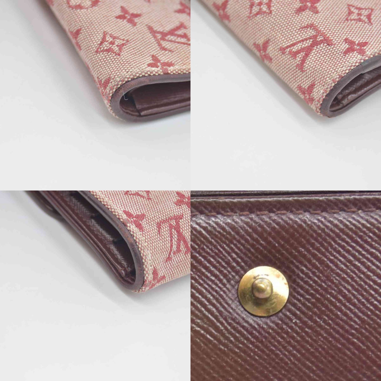 $770 LOUIS VUITTON 2002 Mini Monogram Porte Tresor International Wallet Cherry CA0072 CONSIGNMENT
