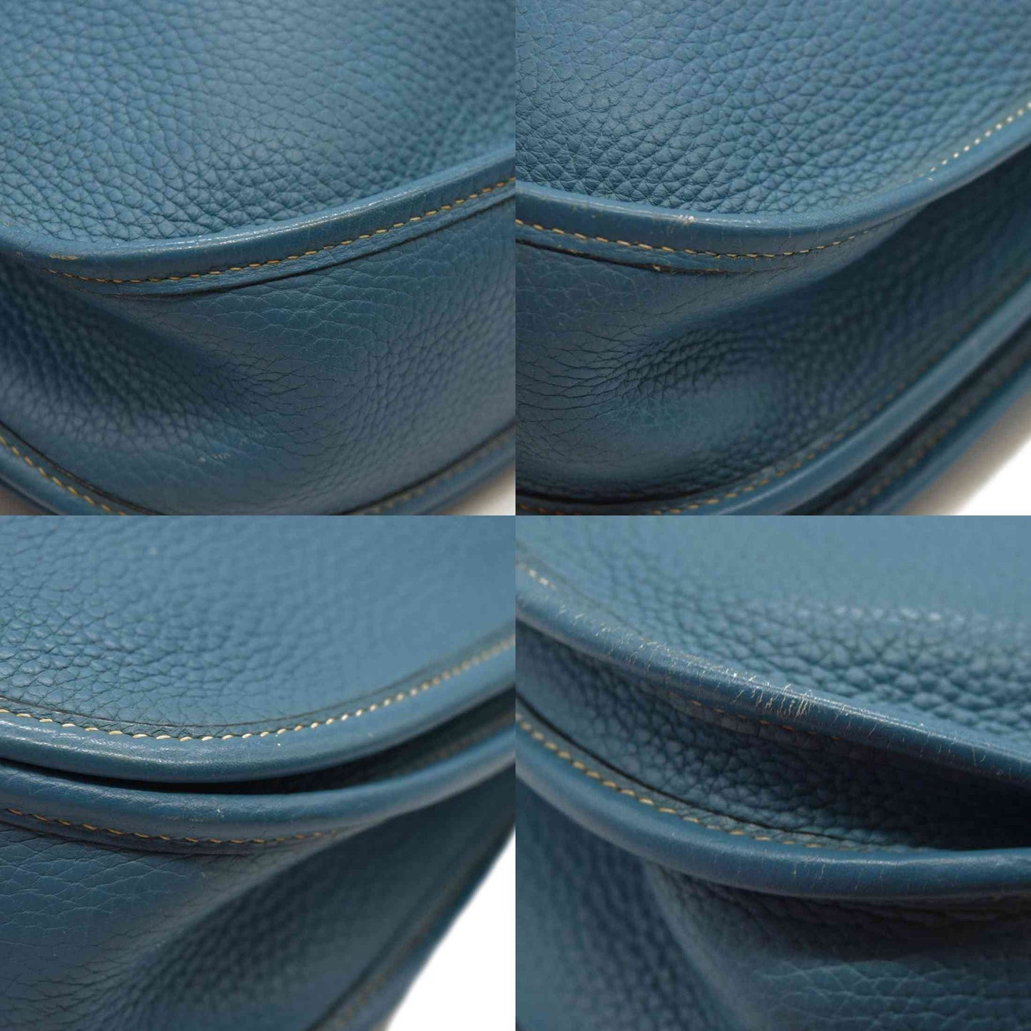 HERMES  Taurillon Clemence Evelyne II PM Blue