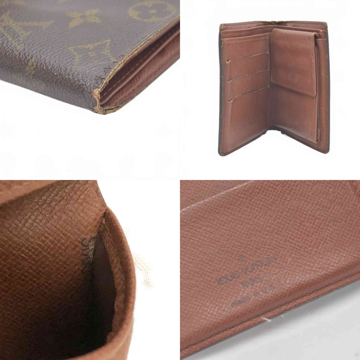 $515 2001 Louis Vuitton Monogram Marco Wallet SD0041