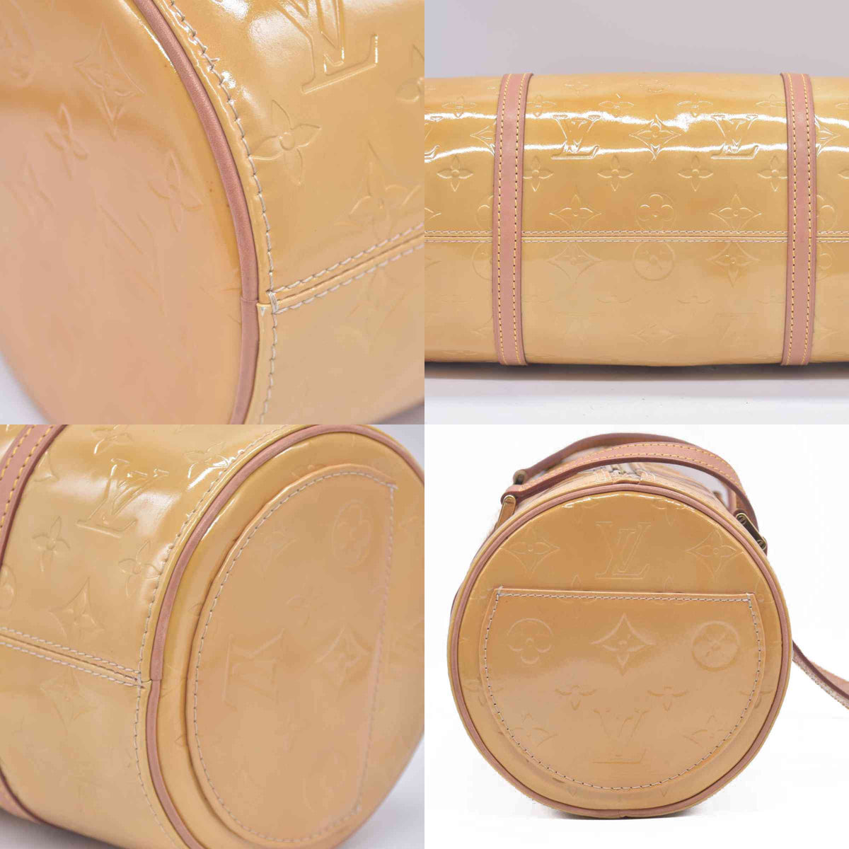 $1350 2000 Louis Vuitton Vernis Bedford Papillon Bag Beige CONSIGNMENT VI1010