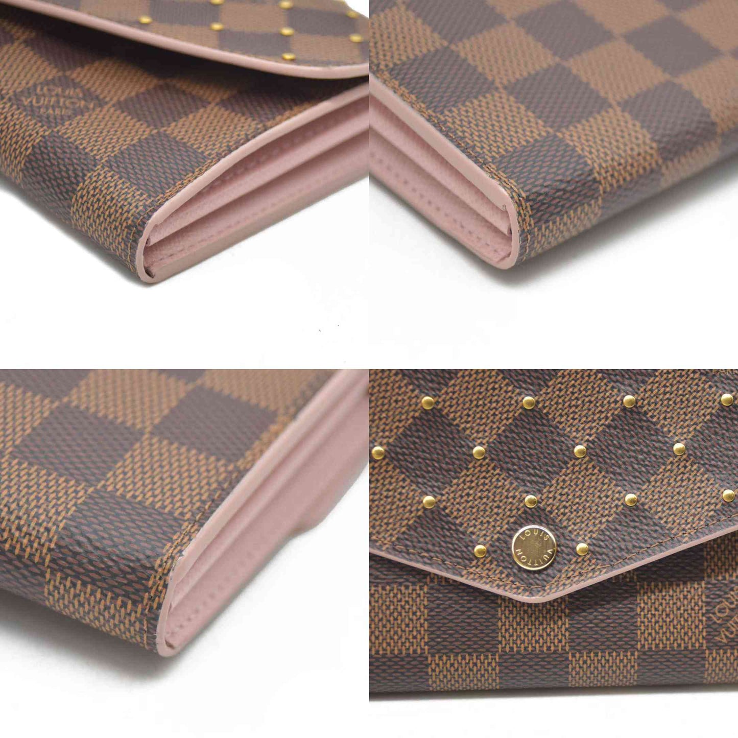 LOUIS VUITTON Damier Ebene Portefeuille Sarah Long Wallet CA2119