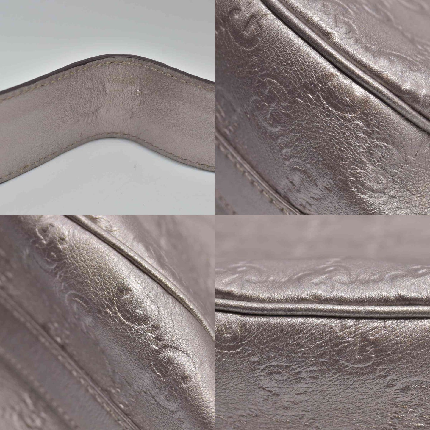 Gucci Metallic Guccissima Medium GG Twins Hobo Mauve