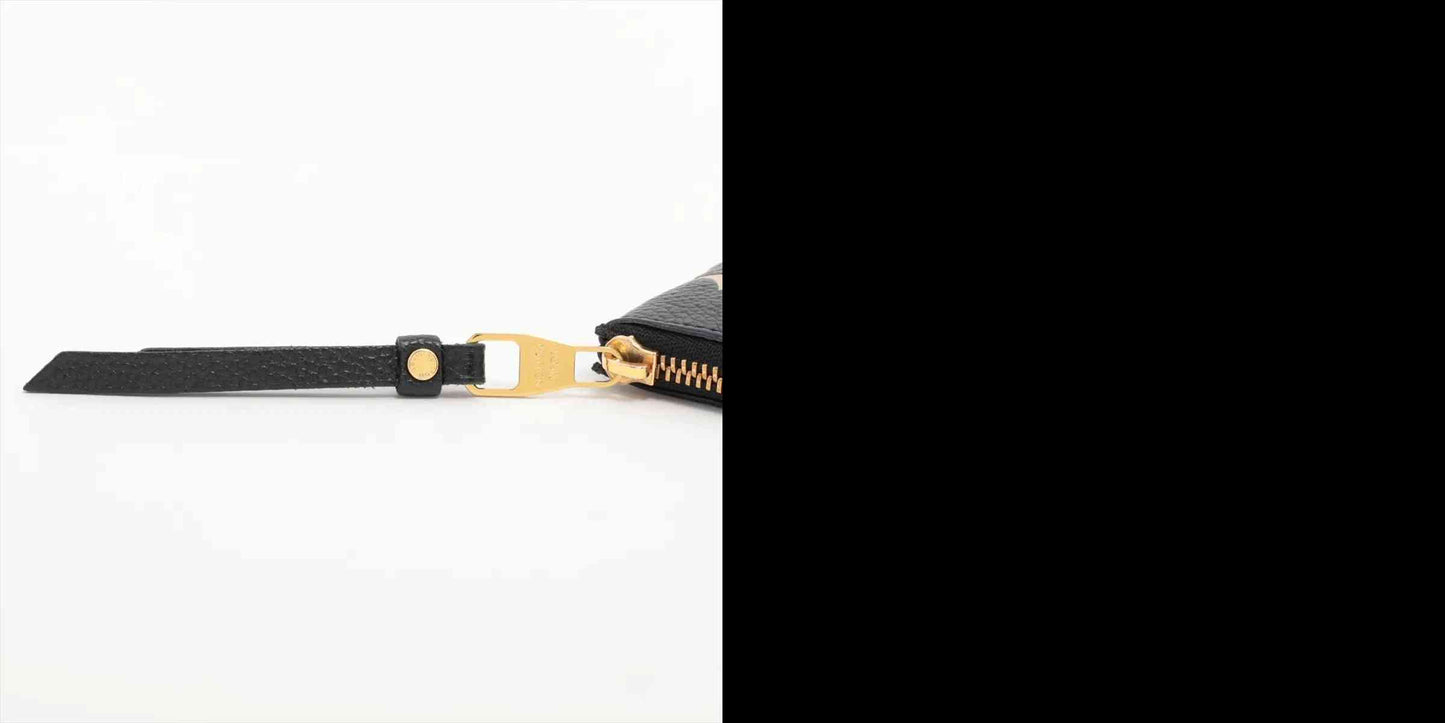 $530 RFID Louis Vuitton Empreinte Monogram Giant Key Pouch Black Beige