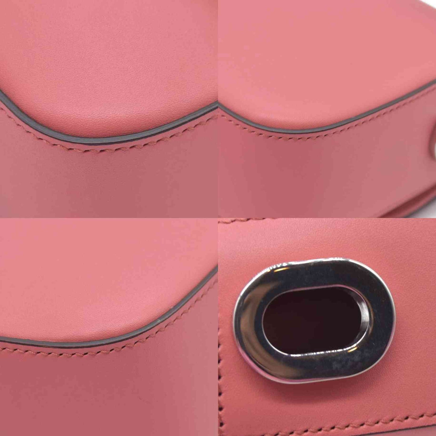 $2980 Gucci Senna Calfskin Petite GG Top Handle Shoulder Bag Pink