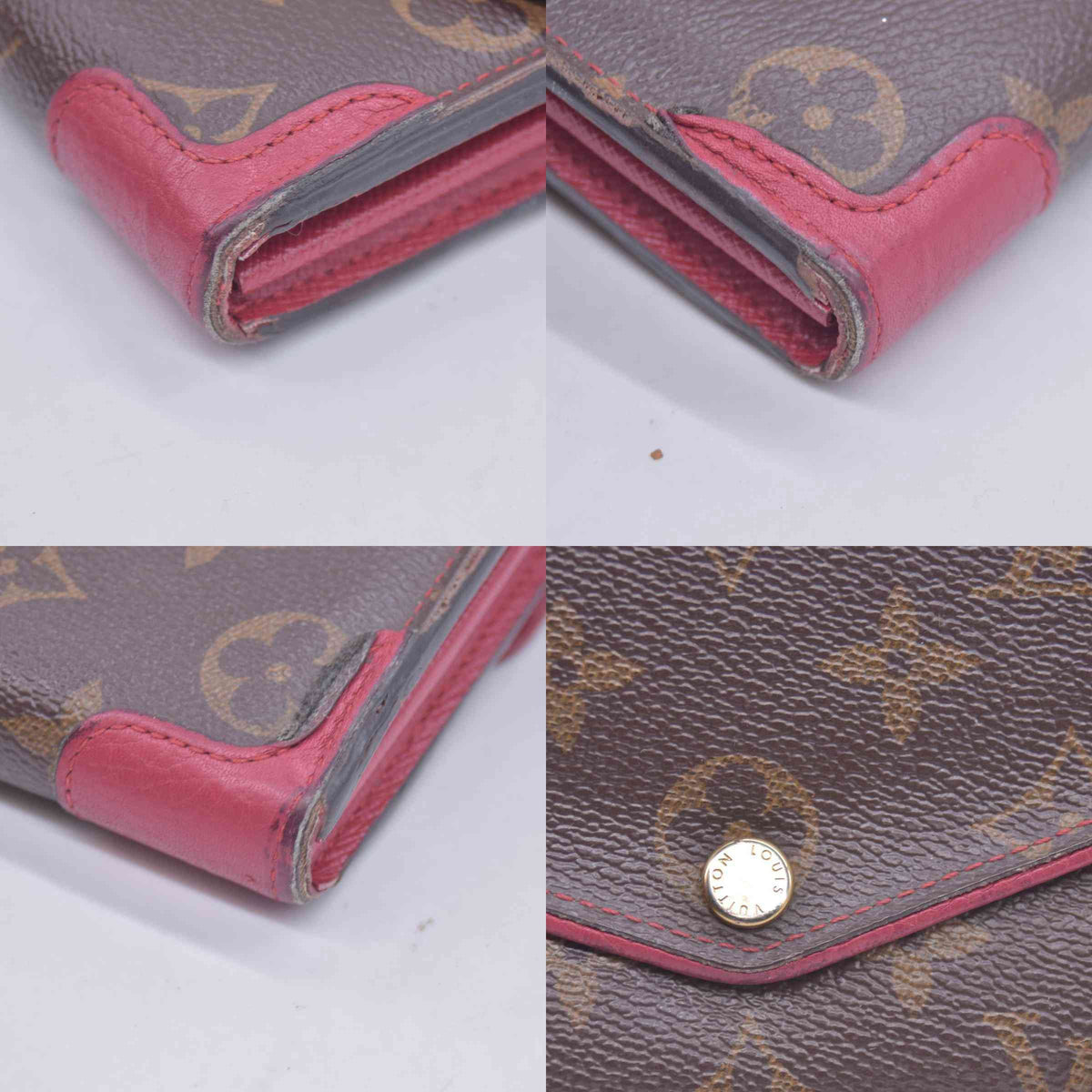 $825 2015 Louis Vuitton Monogram Sarah Retiro Wallet Cherry MI4185 CONSIGNMENT 10020905