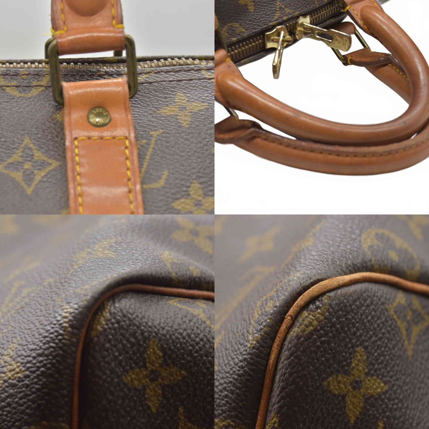 $2280 1989 Louis Vuitton LV Boston Bag Keepall 55 Brown Monogram FC892