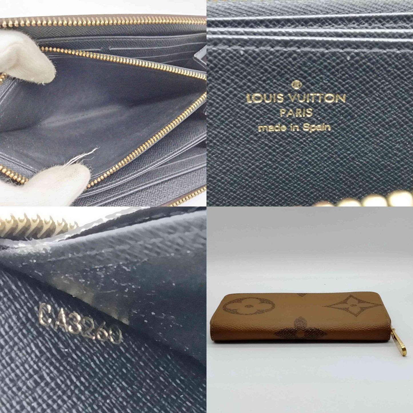 $990 2020 Louis Vuitton Reverse Monogram Giant Zippy Wallet CA3260
