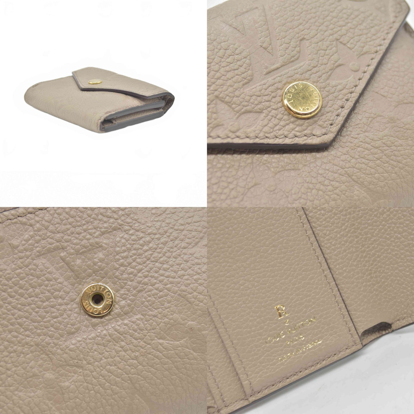 $795 RFID Louis Vuitton Monogram Empreinte Portefeuille Zoe Mini Wallet