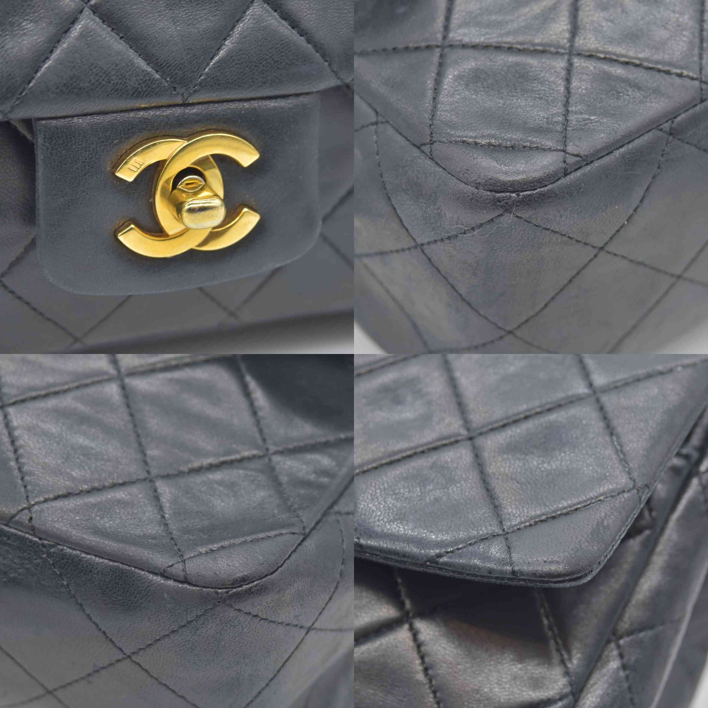 $11700 Chanel Vintage Black Lambskin Single Flap Bag - Jumbo 30cm