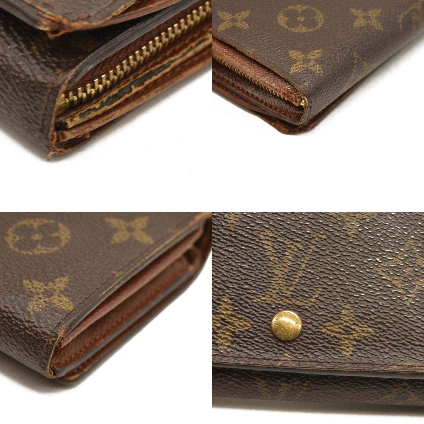 Louis Vuitton  Monogram Porte-Monnaie Billets Tresor Wallet RA0052