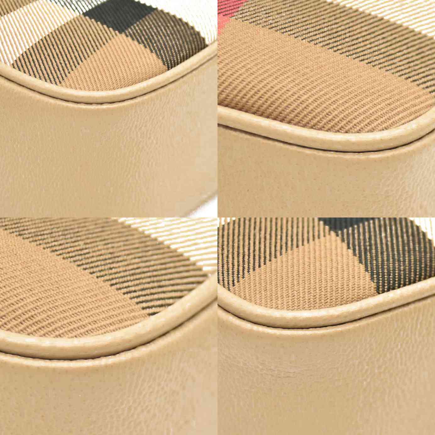 AUCTION $1450 Burberry Calfskin Vintage Check Small Camera Bag Archive Beige