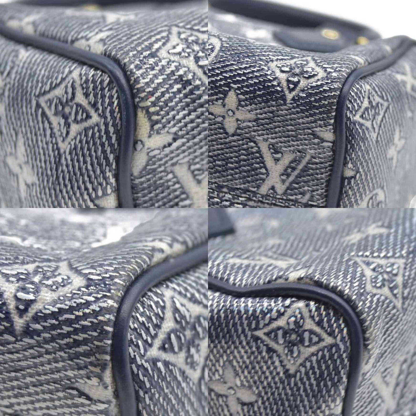 $2710 Louis Vuitton  Monoglam Speedy Bandouliere 20 Blue no strap