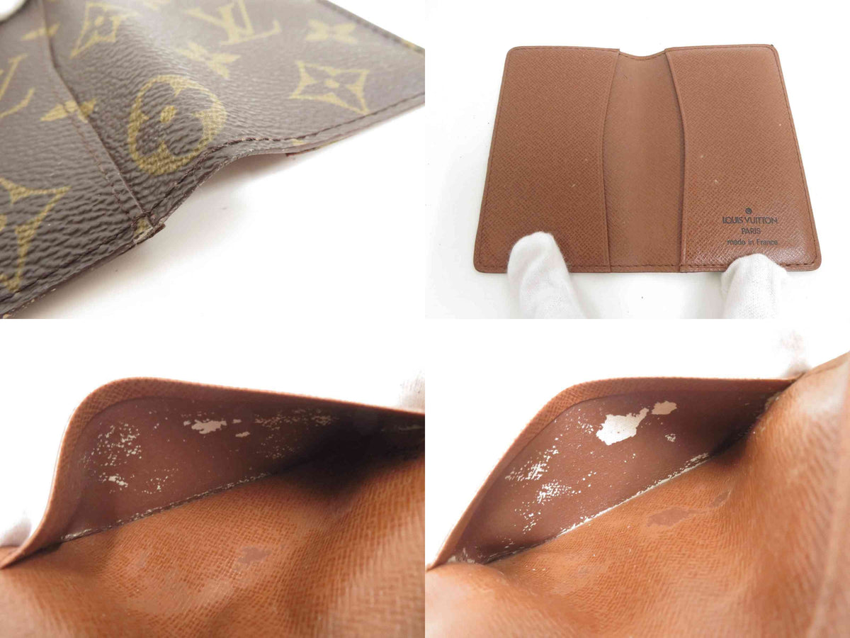 $390 2004 Louis Vuitton Monogram Pochette Cartes Visite RA0044