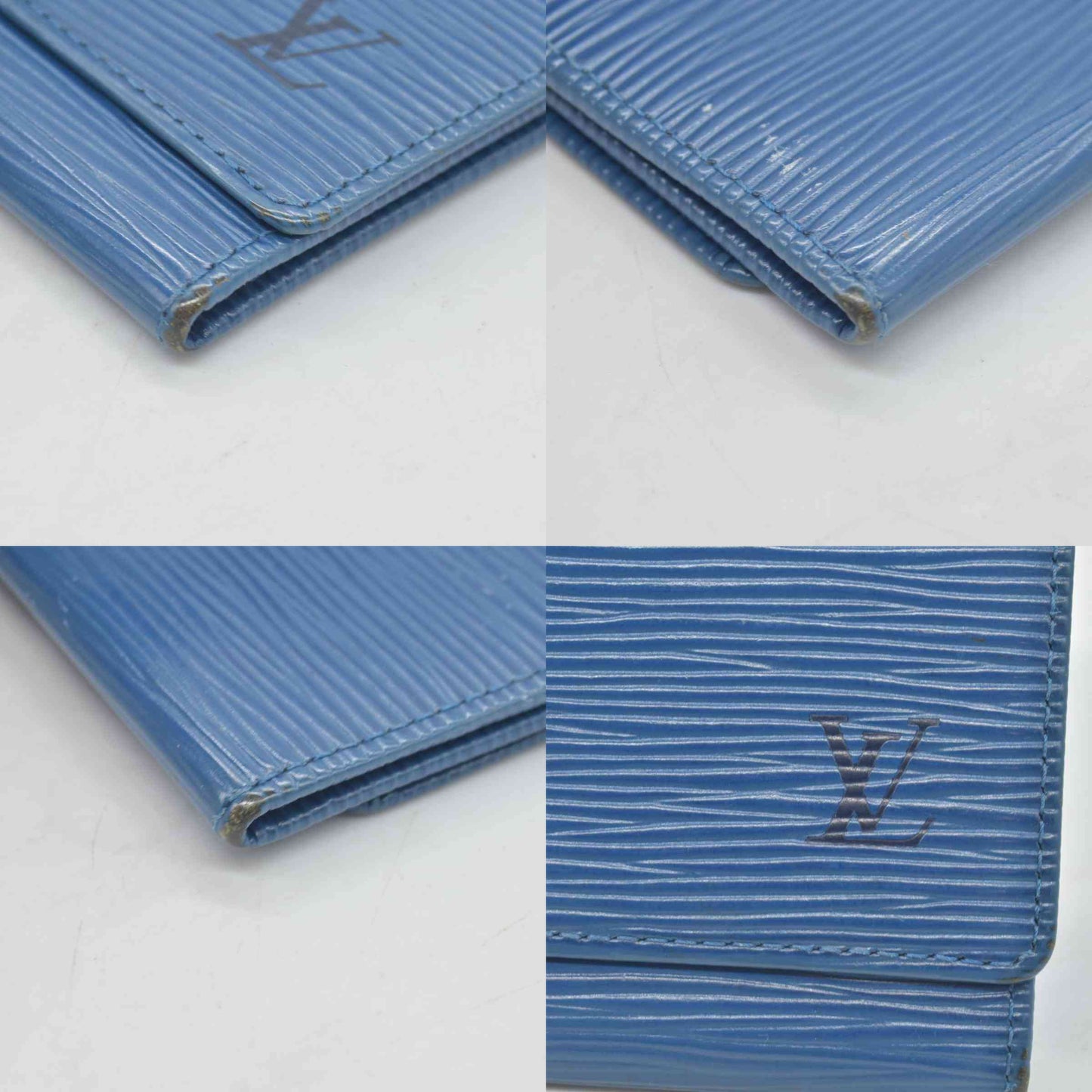 $800 1995 Louis Vuitton Epi Long Wallet Myrtille CONSIGNMENT CA1915