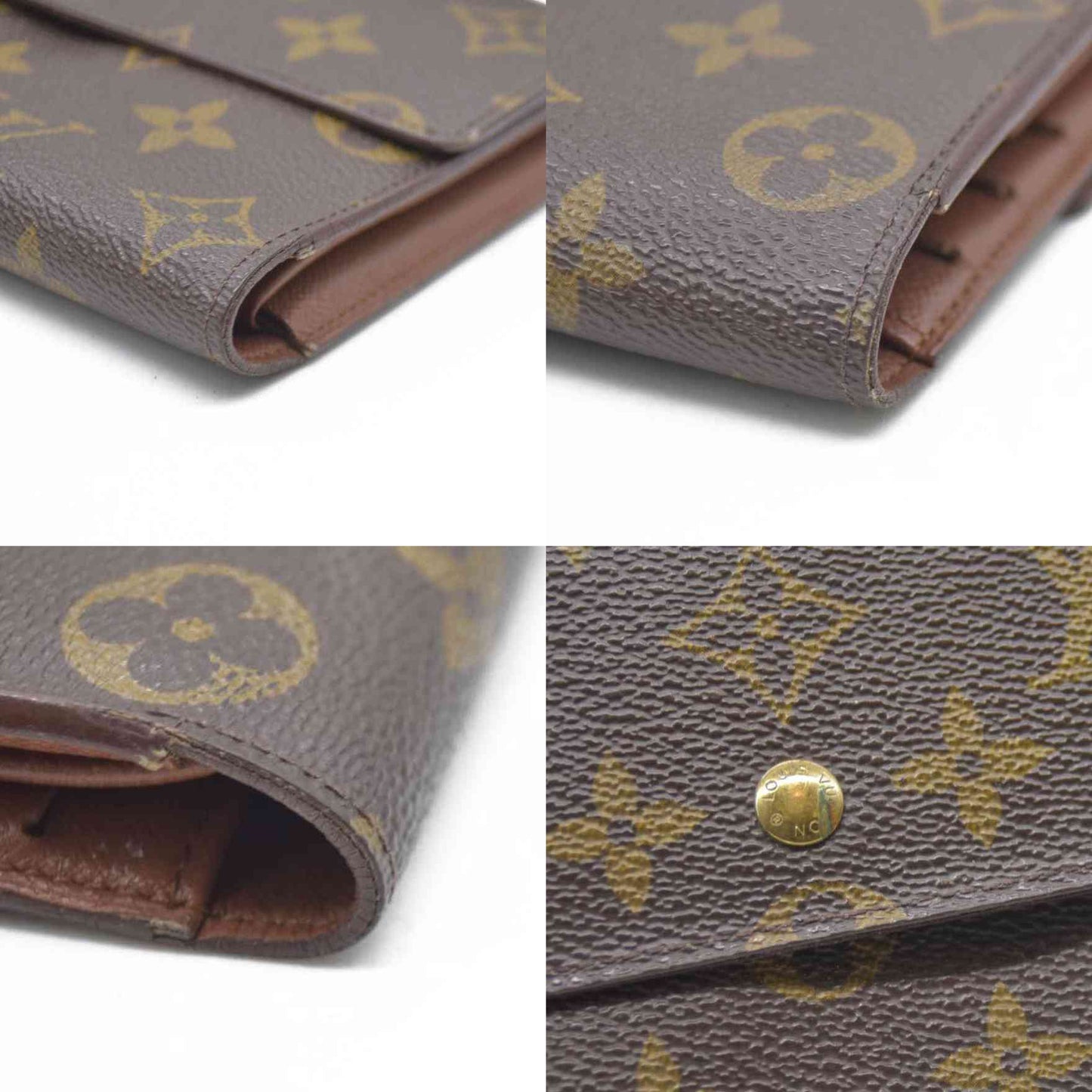 AUCTION $725 Louis Vuitton Monogram Porte Tresor International Trifold Long Wallet TH0956