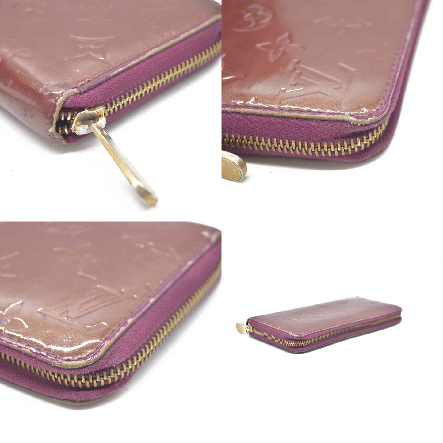 LOUIS VUITTON Monogram Vernis Zippy round zipper Long Wallet CA0098