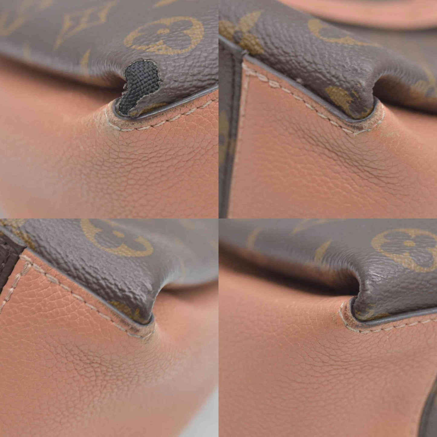 $2560 2019 Louis Vuitton Soufflot BB Monogram Peach Shoulder Bag Cloth CA4129
