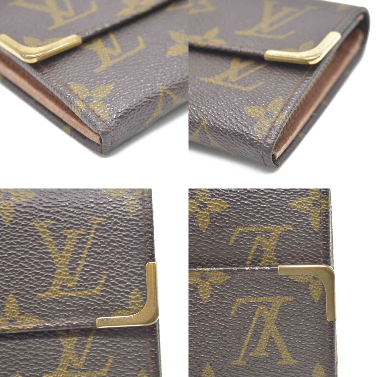 Louis Vuitton Monogram Bifold Wallet Brown 862RA