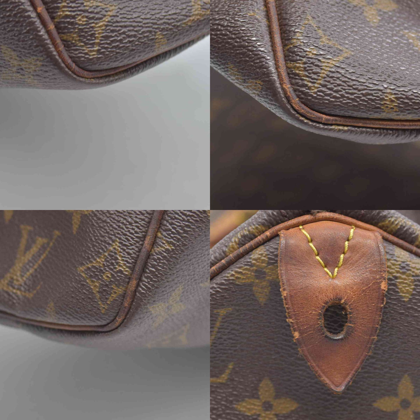 $1630 2000 Louis Vuitton LV Hand Bag Speedy 30 Brown Monogram TH0070
