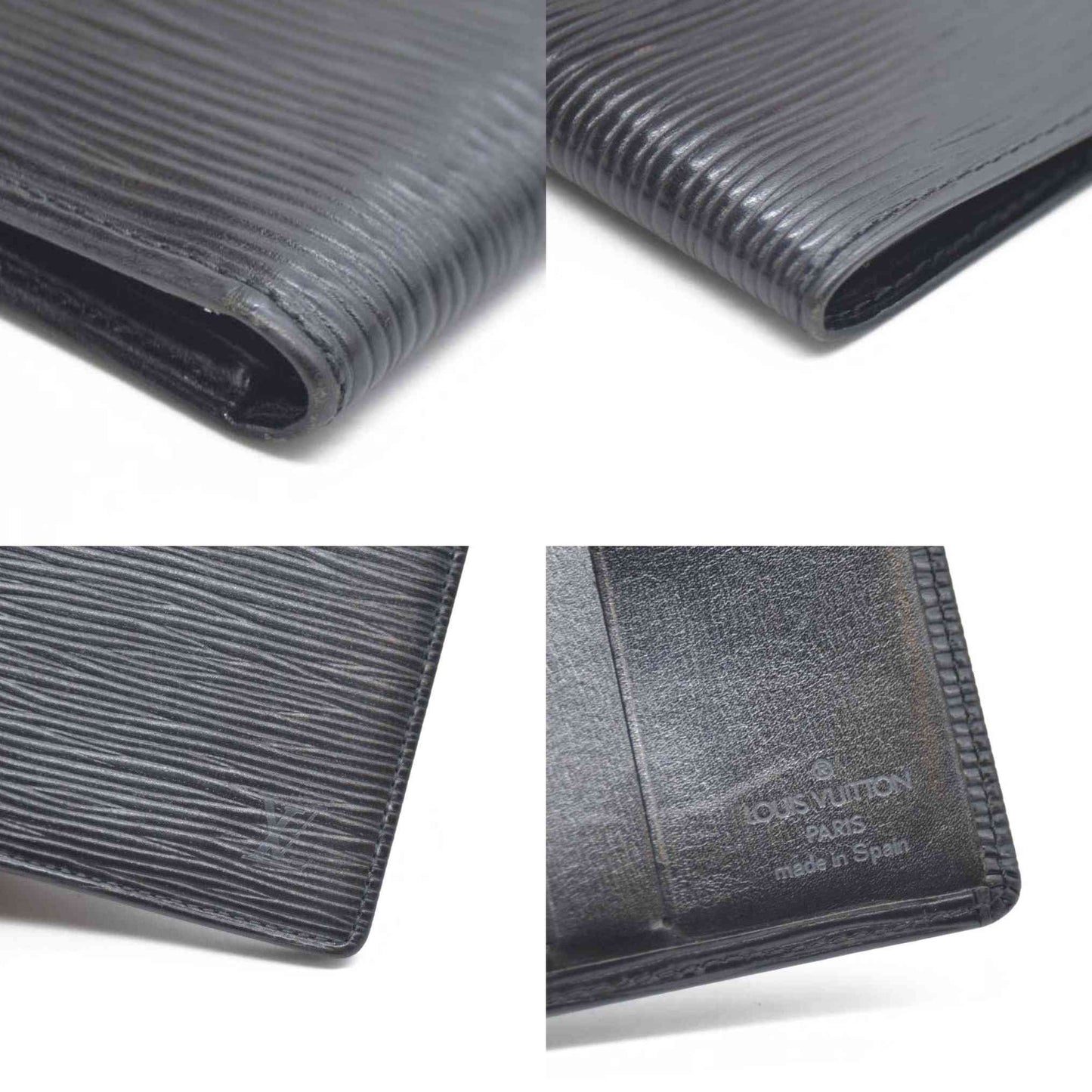 Louis Vuitton Epi PorteBillets 6 Cartes Credit Bifold Wallet Black CA0954