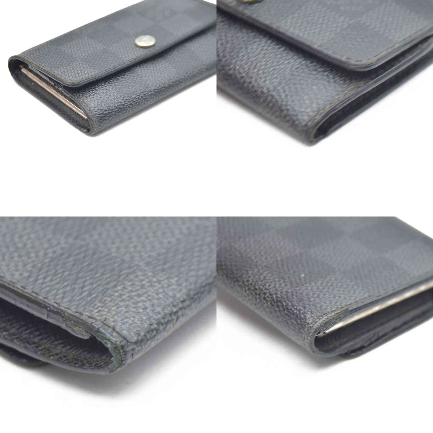 LOUIS VUITTON Damier Graphite Leather Multicles 6 Ring Key Case CT2111