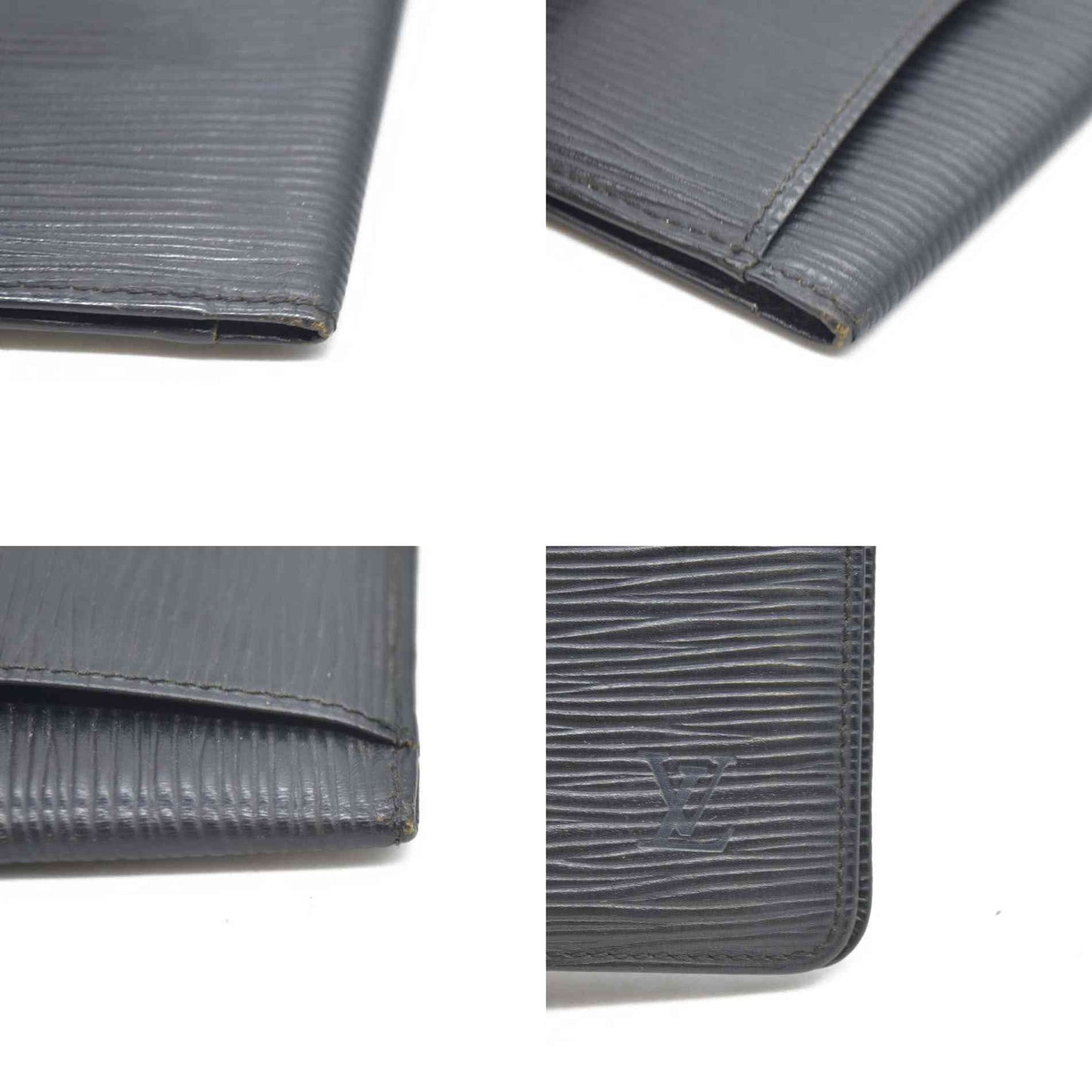 Louis Vuitton Epi De Poche Leather Pass Card Case Black