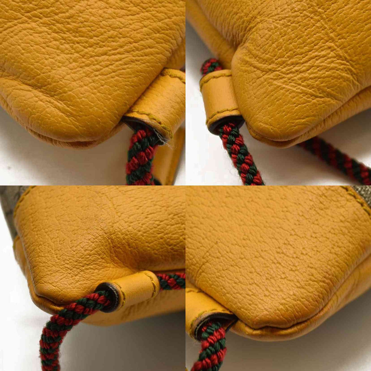 Gucci  GG Supreme Monogram Neo Vintage Drawstring Backpack Beige New Acero Crop