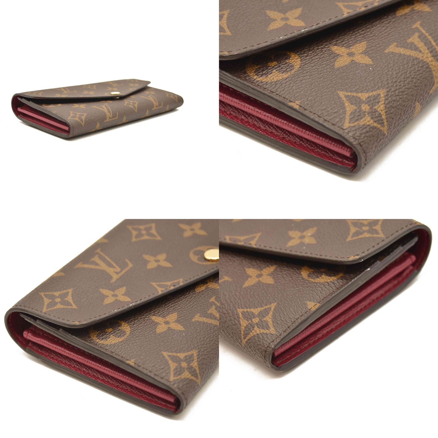 Louis Vuitton  Monogram Sarah Wallet NM Fuchsia RFID