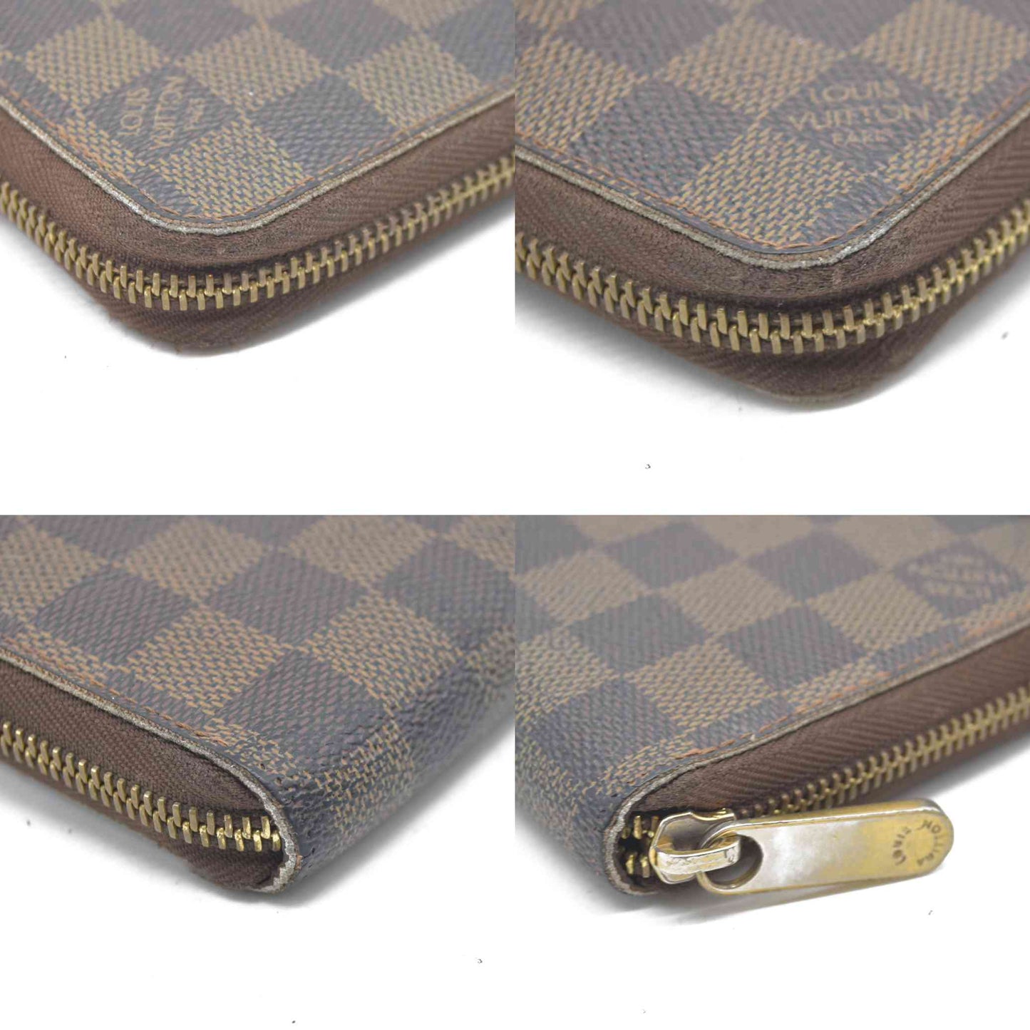$915 2007 Louis Vuitton  Damier Ebene Zippy Wallet VI4057