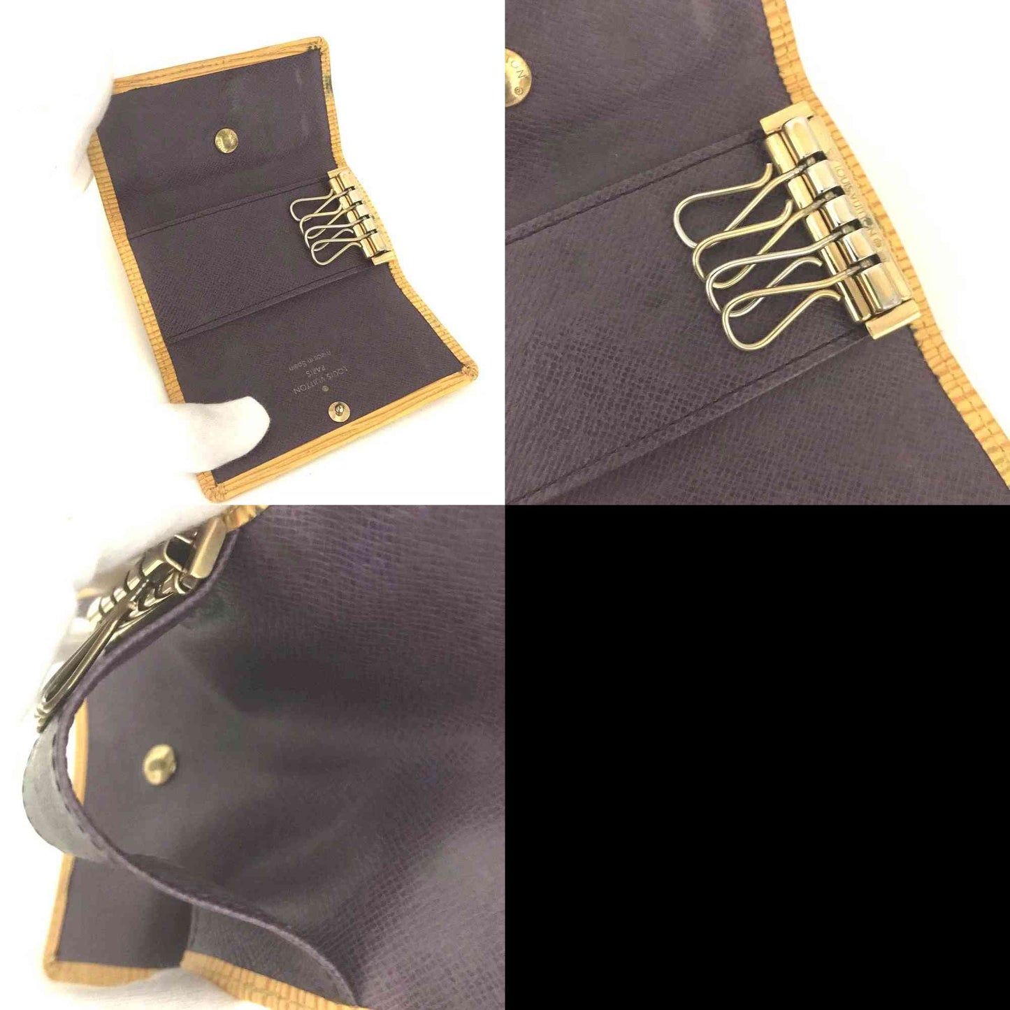 Louis Vuitton Epi Multicles Leather 4 Ring Key Case Yellow CA0947