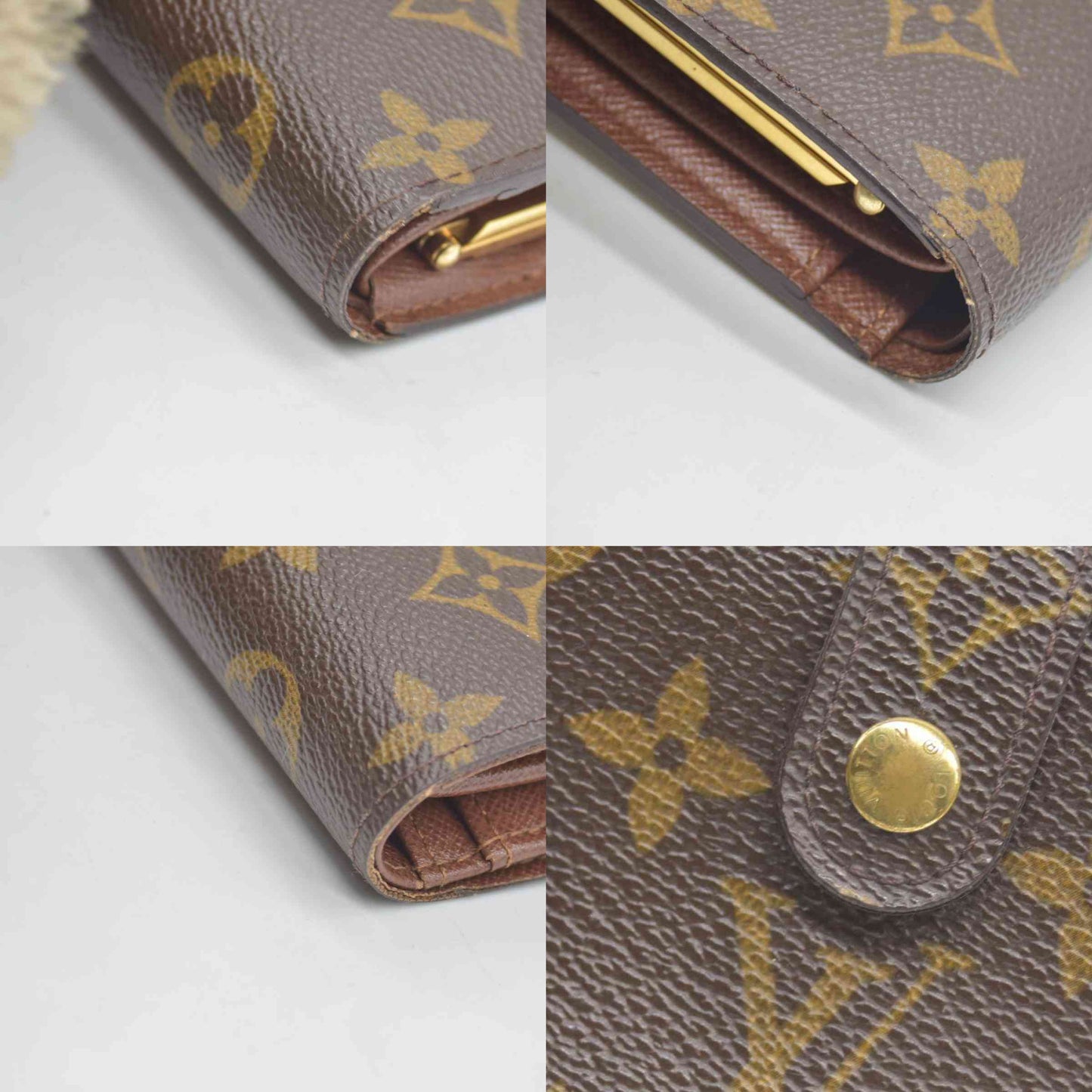 $750 2003 Louis Vuitton Kisslock French Wallet CONSIGNMENT CA0093