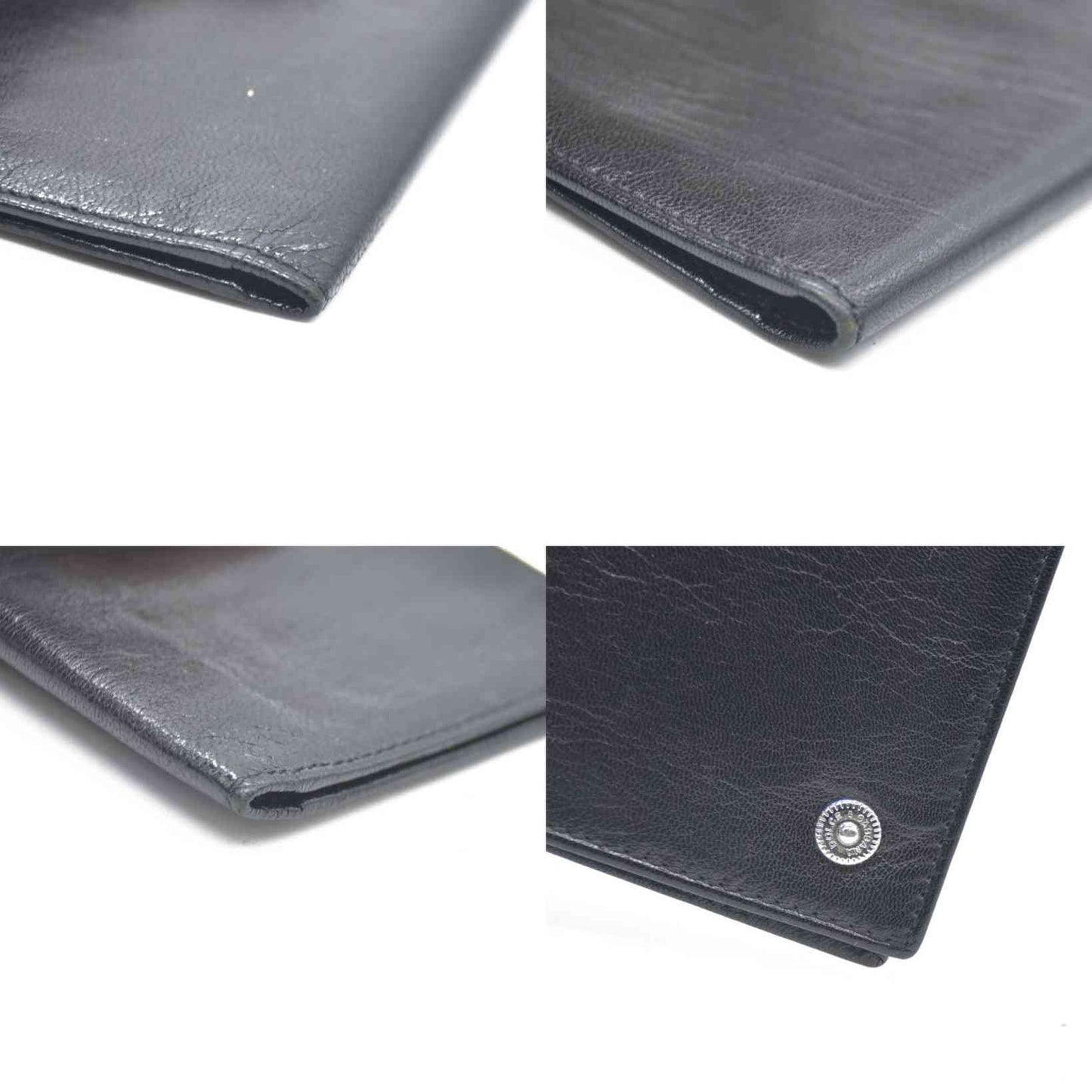 Dolce&Gabbana Leather Long Bifold Wallet Black