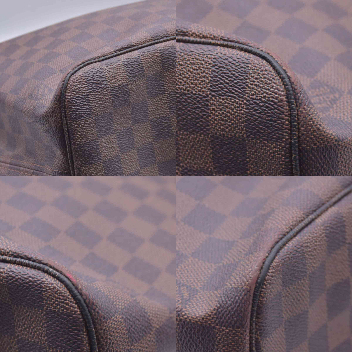 $2240 2009 Louis Vuitton Damier Ebene Neverfull MM Cherry AR0049 CONSIGNMENT 10021074