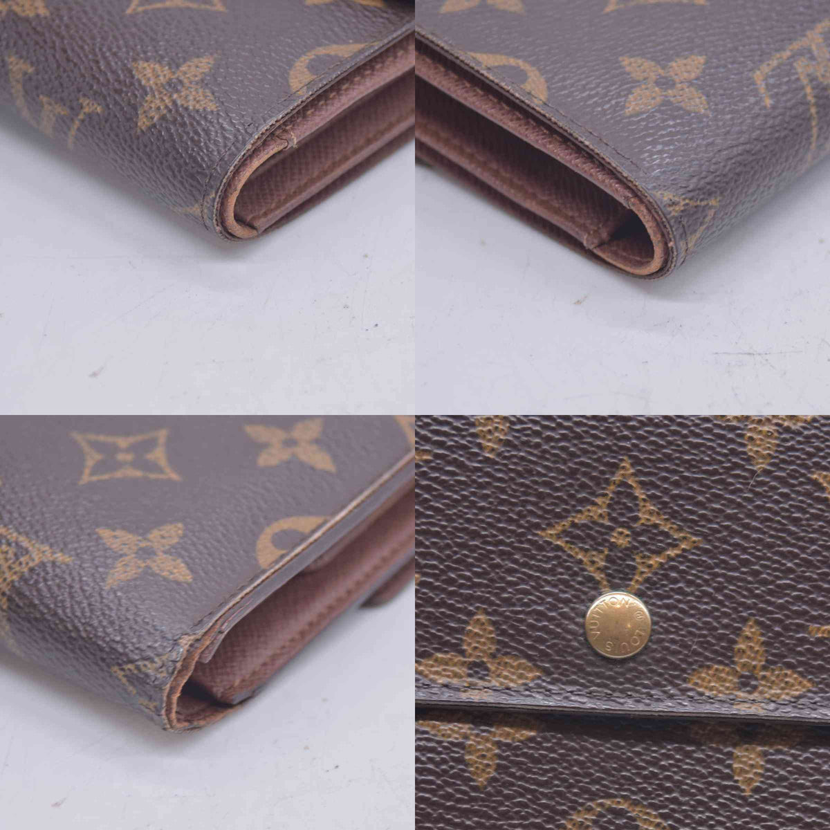 $550 2004 Louis Vuitton Monogram Porte Tresor Etui Papiers Wallet SP0024 CONSIGNMENT 10020927