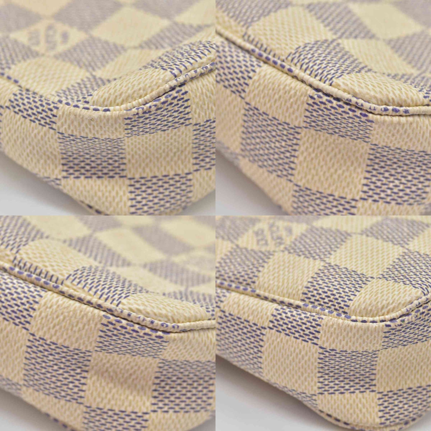 $1290 2007 Louis Vuitton Damier Azur Pochette Accessories CA5027