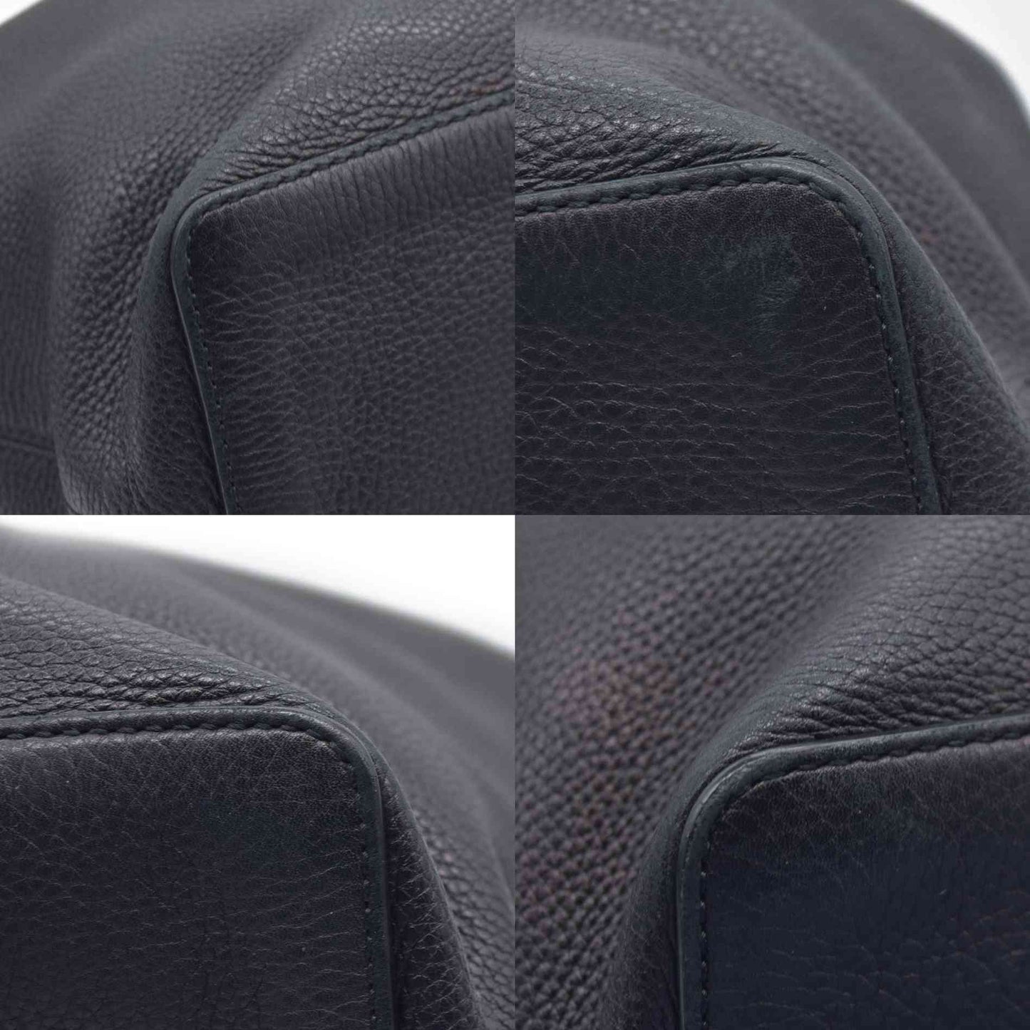 $1980 Gucci Pebbled Calfskin Large Soho Hobo Black GG